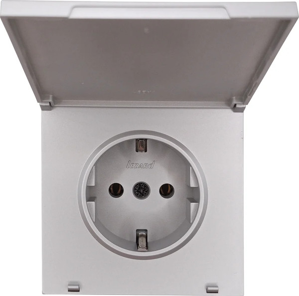 Изображение товара Розетка Lezard Zima 704-7488-123BQC (серый матовый)