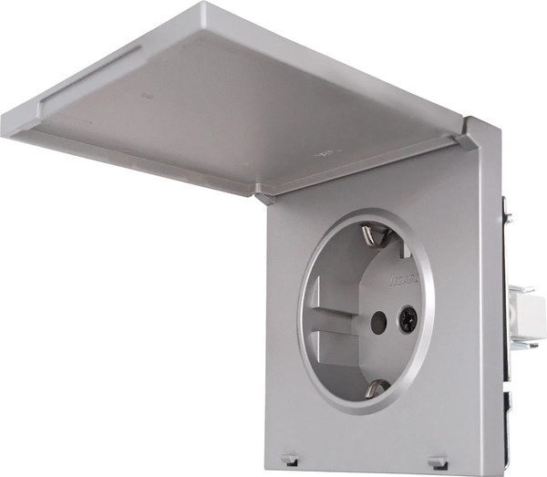 Изображение товара Розетка Lezard Zima 704-7488-123BQC (серый матовый)