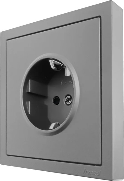 Изображение товара Розетка Lezard Zima 704-7488-124BQC (серый матовый)