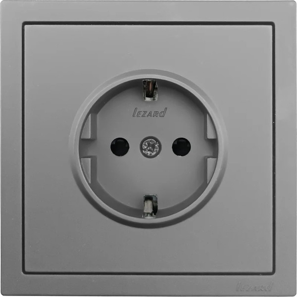 Изображение товара Розетка Lezard Zima 704-7488-124BQC (серый матовый)