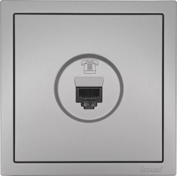 Изображение товара Розетка Lezard Zima 704-7488-137 (серый матовый)