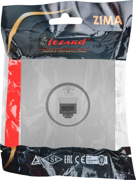 Изображение товара Розетка Lezard Zima 704-7488-137 (серый матовый)