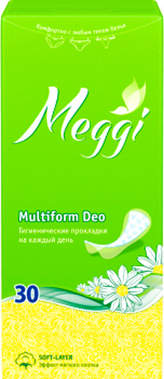 Изображение товара Прокладки ежедневные Meggi Multiform Deo (30шт)