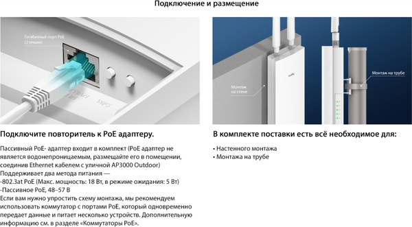 Изображение товара Беспроводная точка доступа Cudy AP3000 Outdoor