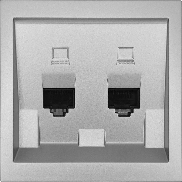 Изображение товара Розетка Lezard Zima 704-7488-141 (серый матовый)