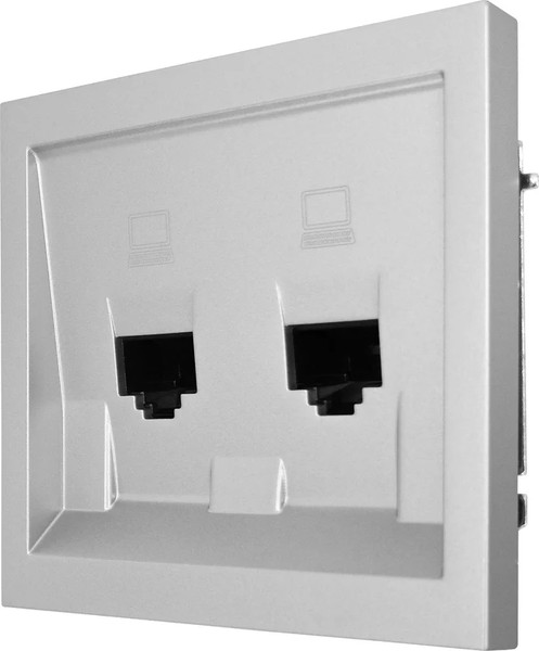 Изображение товара Розетка Lezard Zima 704-7488-141 (серый матовый)