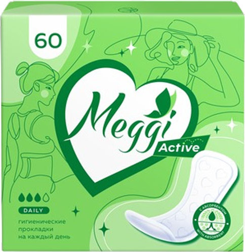 Изображение товара Прокладки ежедневные Meggi Panty Active (60шт)