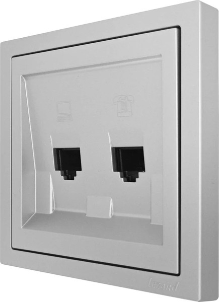 Изображение товара Розетка Lezard Zima 704-7488-143 (серый матовый)