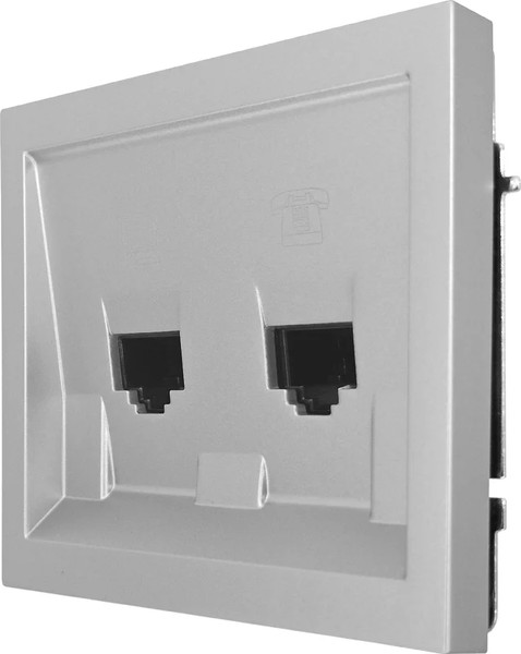 Изображение товара Розетка Lezard Zima 704-7488-143 (серый матовый)