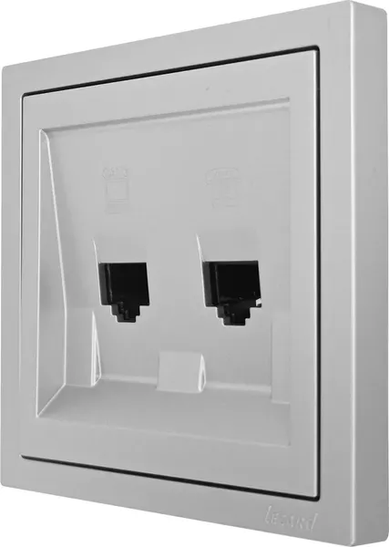 Изображение товара Розетка Lezard Zima 704-7488-144 (серый матовый)