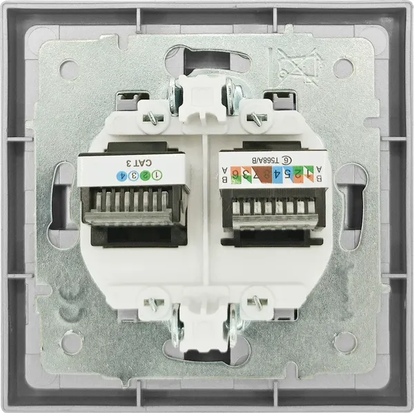 Изображение товара Розетка Lezard Zima 704-7488-144 (серый матовый)