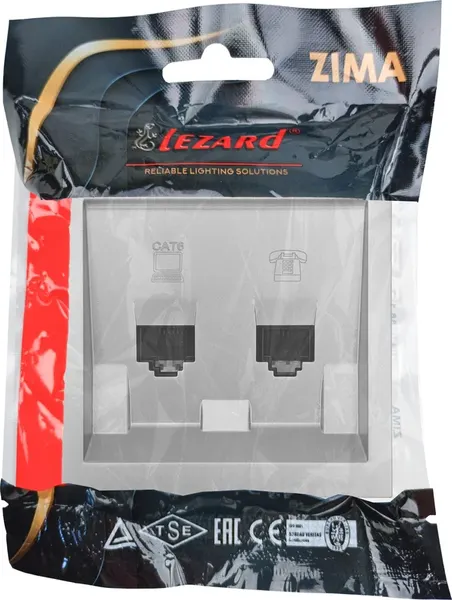 Изображение товара Розетка Lezard Zima 704-7488-144 (серый матовый)