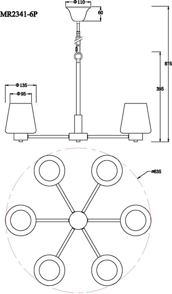 Изображение товара Люстра MyFar Mark MR2341-6P