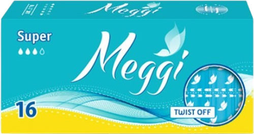 Изображение товара Тампоны гигиенические Meggi Super Twist (16шт)