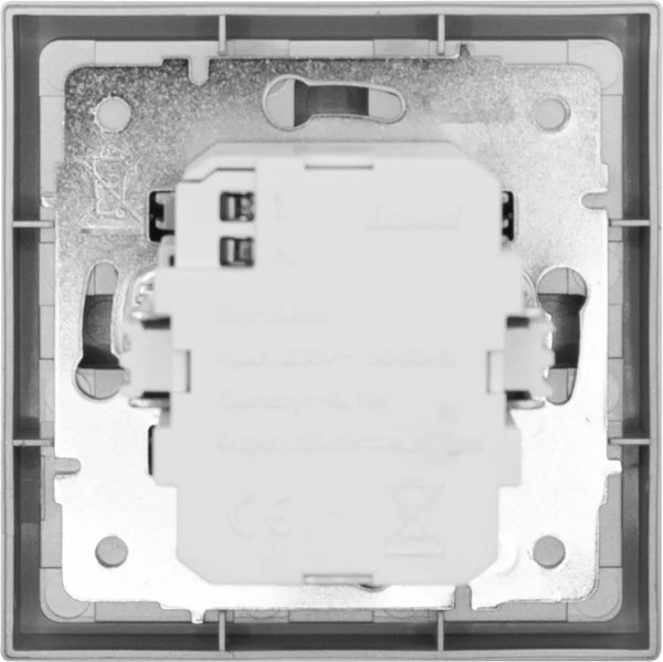 Изображение товара Розетка Lezard Zima 704-7488-192 (серый матовый)
