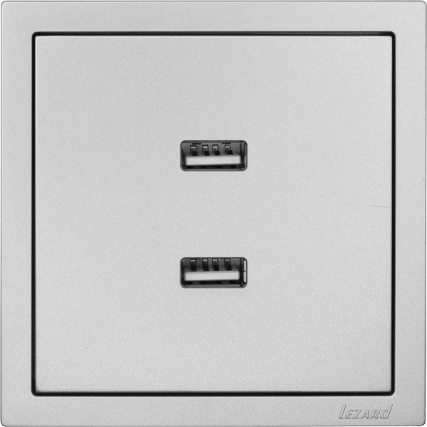 Изображение товара Розетка Lezard Zima 704-7488-192 (серый матовый)