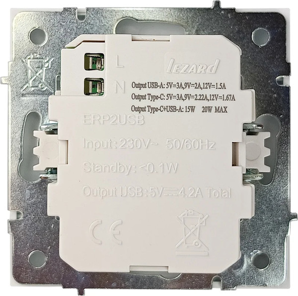 Изображение товара Розетка Lezard Zima 704-9088-192TC (слоновая кость)