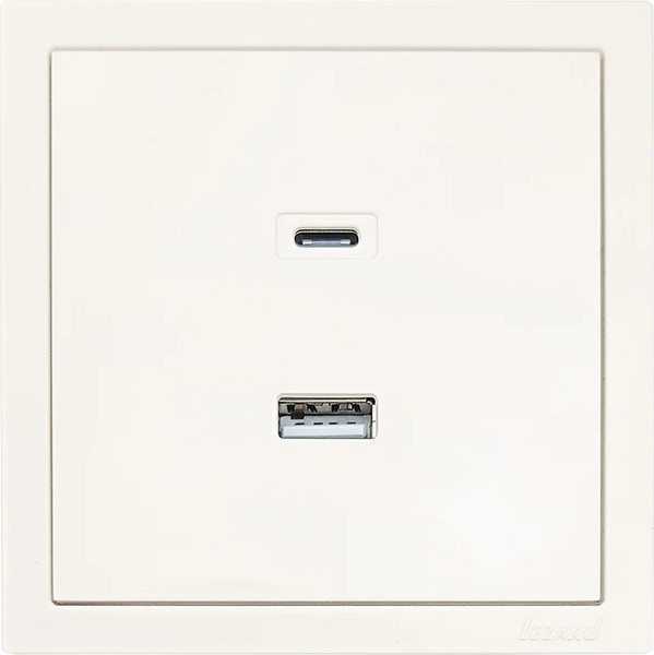 Изображение товара Розетка Lezard Zima 704-9088-192TC (слоновая кость)