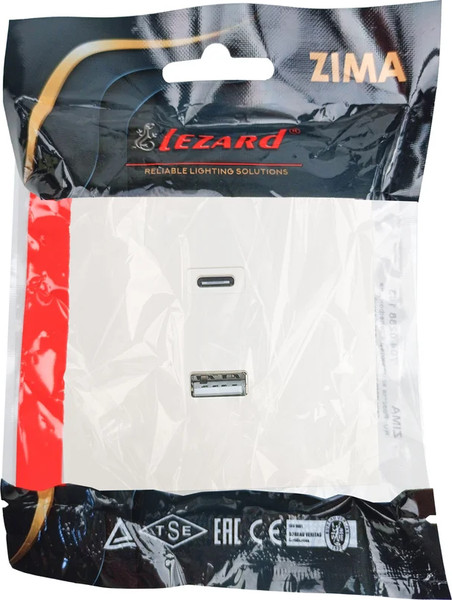 Изображение товара Розетка Lezard Zima 704-9088-192TC (слоновая кость)