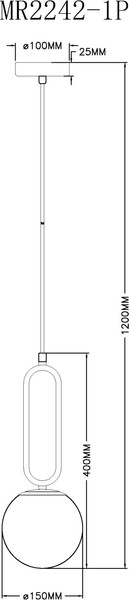 Изображение товара Потолочный светильник MyFar Pierre MR2242-1P