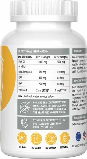 Изображение товара Жирные кислоты Ultrasupps Премиум Омега-3 (90 капсул)