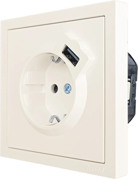 Изображение товара Розетка Lezard Zima 704-9088-181 (слоновая кость)