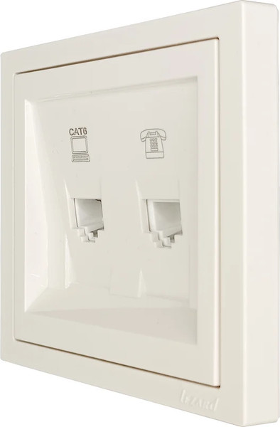 Изображение товара Розетка Lezard Zima 704-9088-144 (слоновая кость)