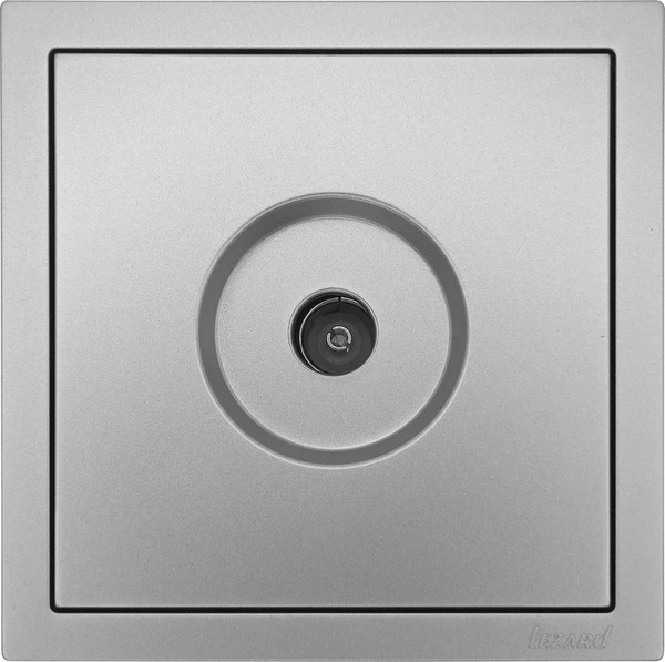 Изображение товара Розетка Lezard Zima 704-7488-130 (серый матовый)