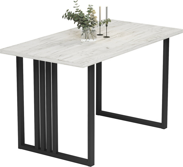 Изображение товара Обеденный стол Mio Tesoro Laim 100x60 (дуб крафт белый/черный)