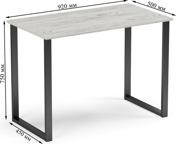 Изображение товара Письменный стол Soma Bliss 92x50 (дуб крафт белый/черный)