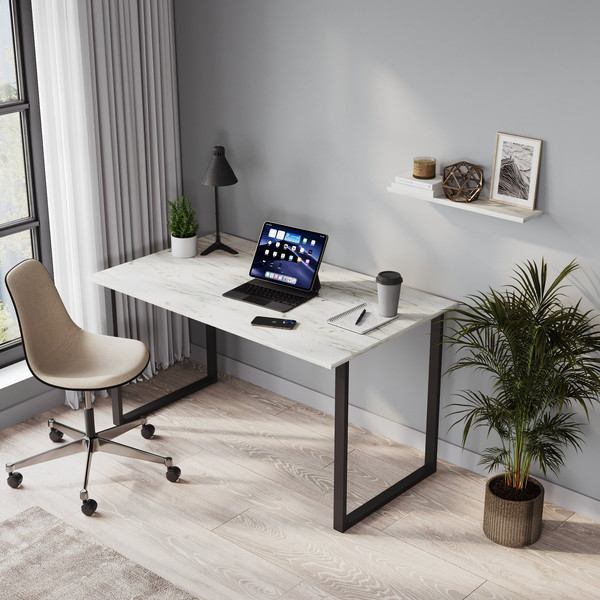 Изображение товара Письменный стол Soma Bliss 100x60 (дуб крафт белый/черный)