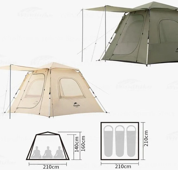 Изображение товара Палатка Naturehike Ango / NH21ZP010-KHSKR (бежевый)