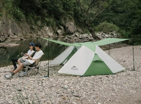 Изображение товара Палатка Naturehike Butterfly / NH21YW132-WHGR (белый/зеленый)