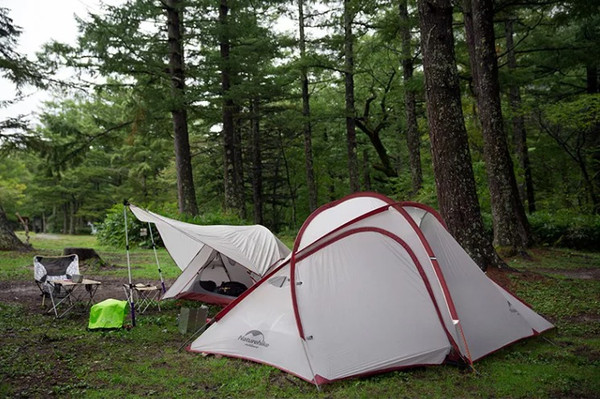 Изображение товара Палатка Naturehike Hiby Si / NH19ZP016-DG (серый/красный)