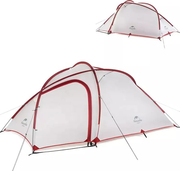 Изображение товара Палатка Naturehike Hiby Si / NH19ZP016-DG (серый/красный)