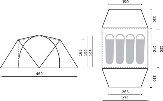 Изображение товара Палатка Naturehike Kota 4 / CNK2450WS041-4OGR (олива)
