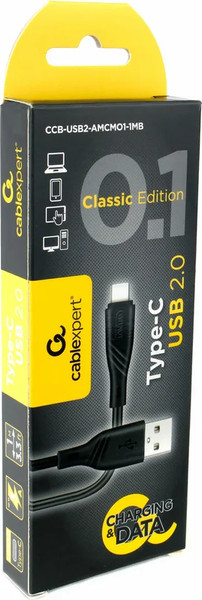 Изображение товара Кабель Cablexpert CCB-USB2-AMCMO1-1MB (1м, черный)