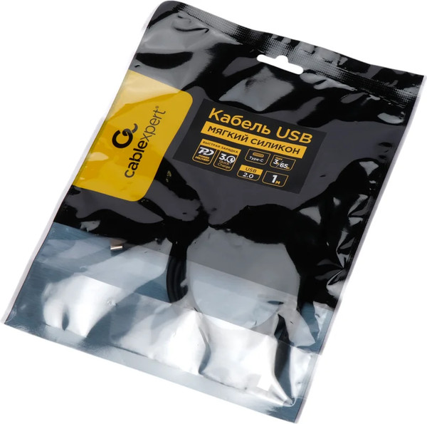Изображение товара Кабель Cablexpert CC-USB2S-CMCM-1M-BK (1м, черный)