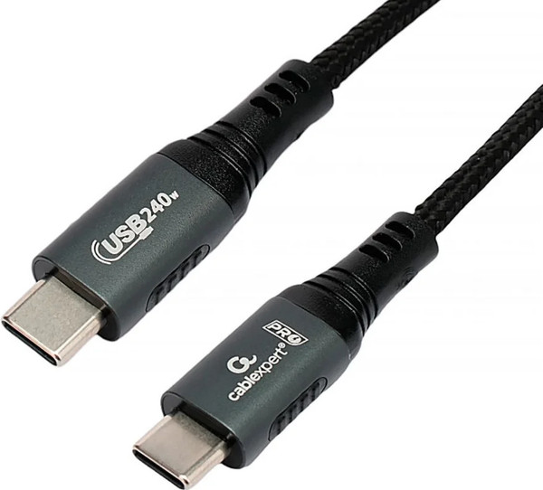 Изображение товара Кабель Cablexpert ССP-USB2.0-240W-1M (1м, черный)