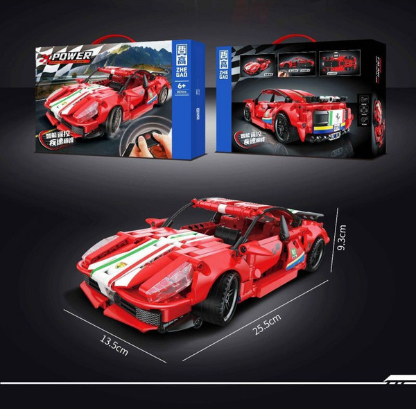 Изображение товара Конструктор управляемый Zhe Gao Гоночный автомобиль Ferrari 488 / DZ7014