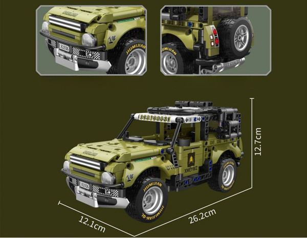 Изображение товара Конструктор управляемый Zhe Gao Внедорожник Jeep Wrangler на радиоуправлении / GZ6235
