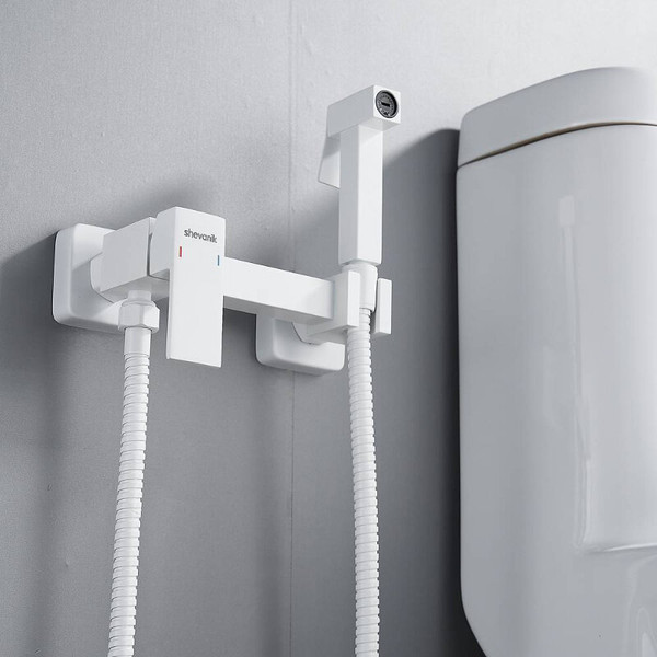 Изображение товара Гигиенический душ со смесителем Shevanik S137C (белый)
