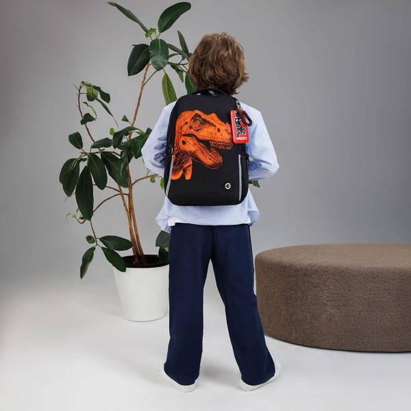 Изображение товара Школьный рюкзак Grizzly RB-551-6 (черный/оранжевый)