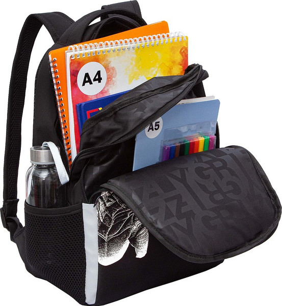 Изображение товара Школьный рюкзак Grizzly RB-551-6 (черный/серый)