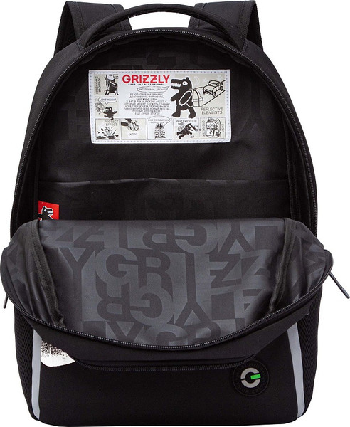 Изображение товара Школьный рюкзак Grizzly RB-551-6 (черный/серый)