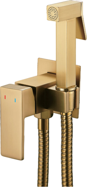 Изображение товара Гигиенический душ со смесителем Shevanik S127G (золотой сатин)