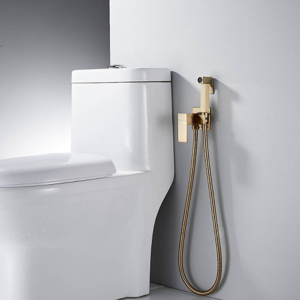 Изображение товара Гигиенический душ со смесителем Shevanik S127G (золотой сатин)