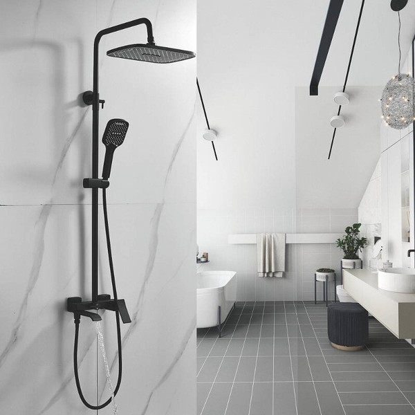 Изображение товара Душевая система со смесителем Shevanik S4036H (черный)