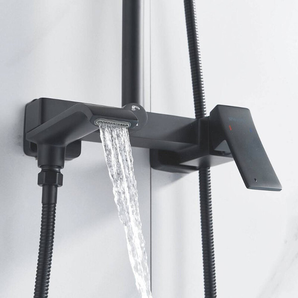 Изображение товара Душевая система со смесителем Shevanik S4036H (черный)