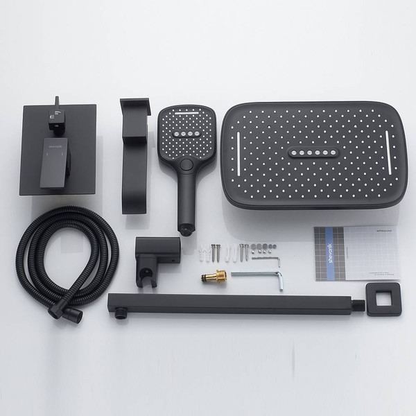 Изображение товара Душевая система со смесителем Shevanik S4035H (черный)